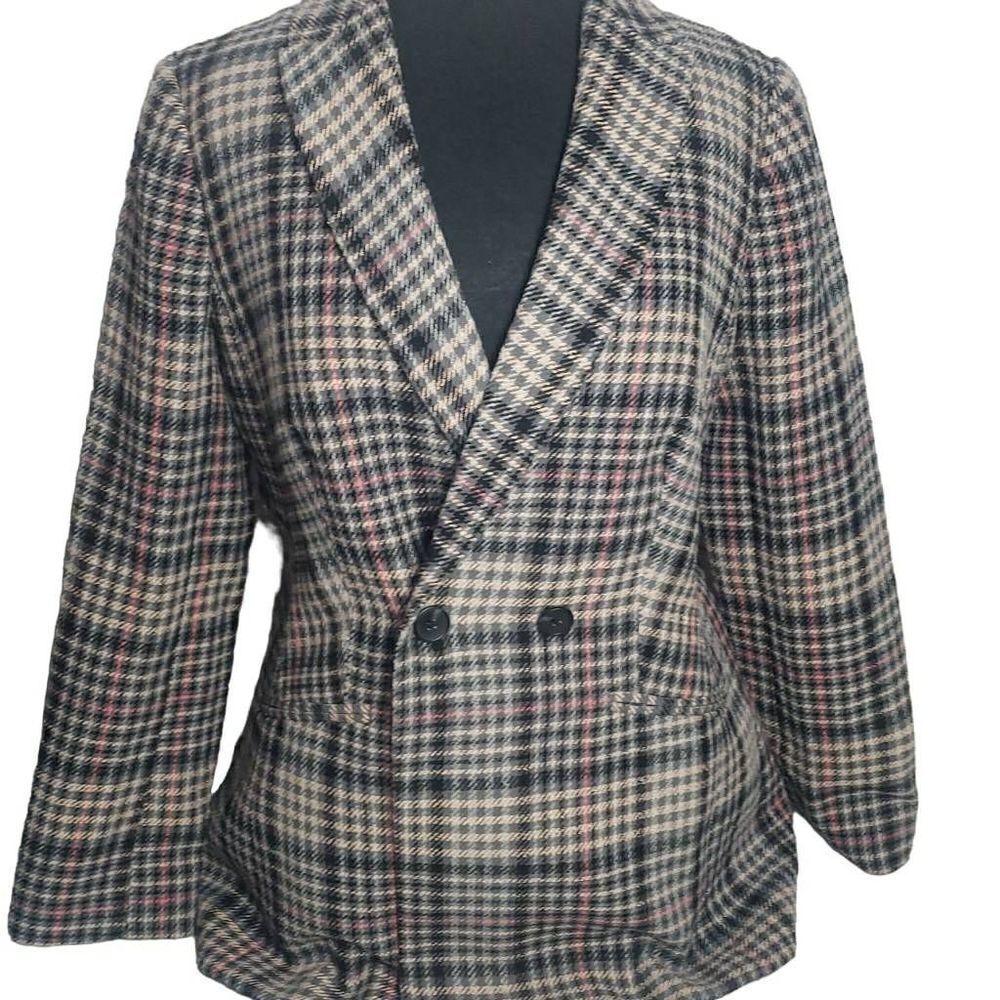 ‎Talbots Gray Plaided Blazer - Picture 2 of 14